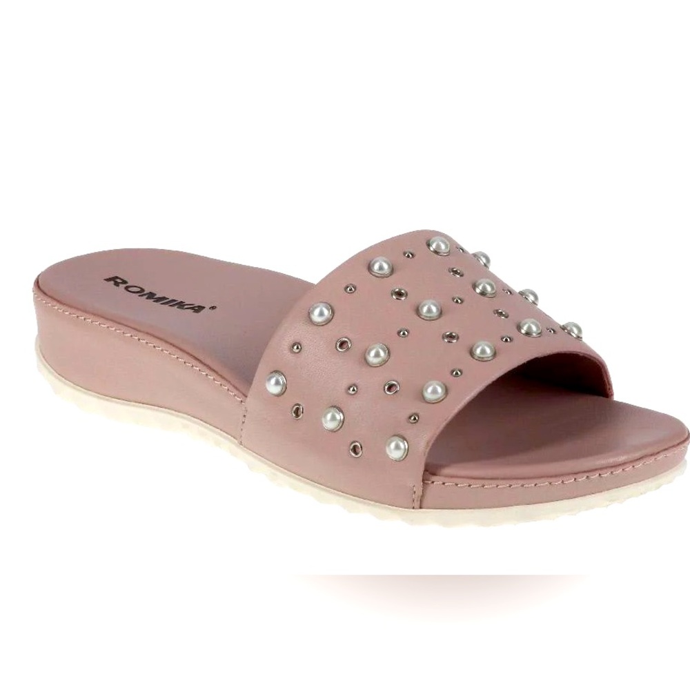 ROMIKA made by Josef Seibel Florenz 07 Rose Leather Sandal Size EU 38 US 7 7.5